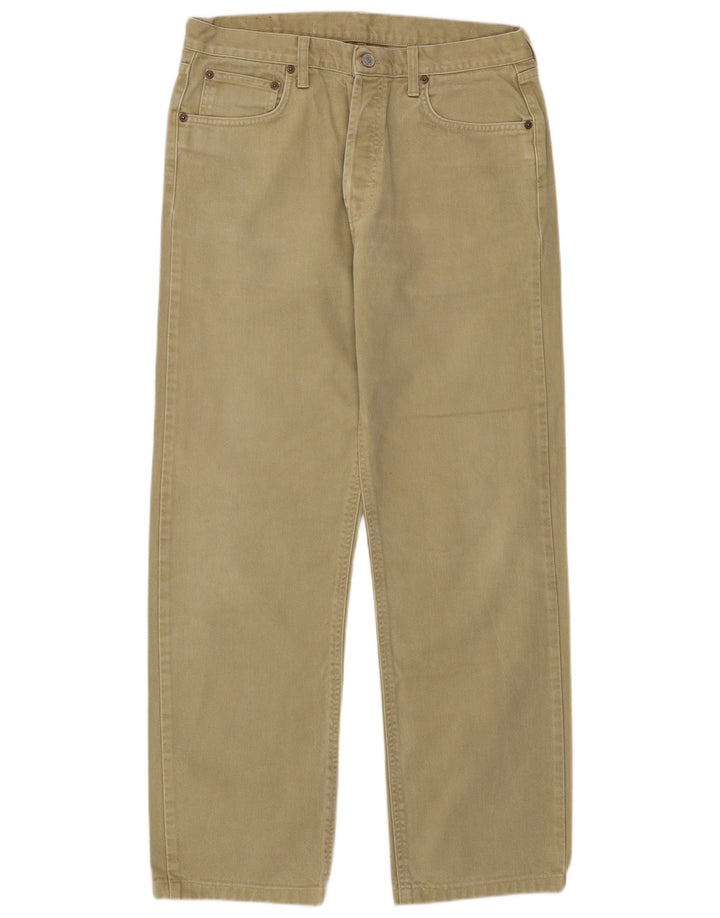 Pantalones informales rectos para hombre Rifle W31 L29 Algodón beige