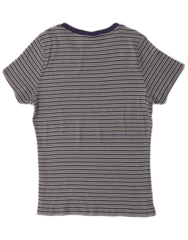 LEVI'S Camiseta para mujer Top UK 44 Grande Azul Rayas