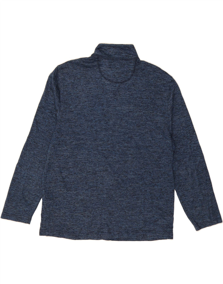 IZOD Mens Zip Neck Pullover Tracksuit Top Medium Navy Blue Flecked Vintage Izod and Second-Hand Izod from Messina Hembry 