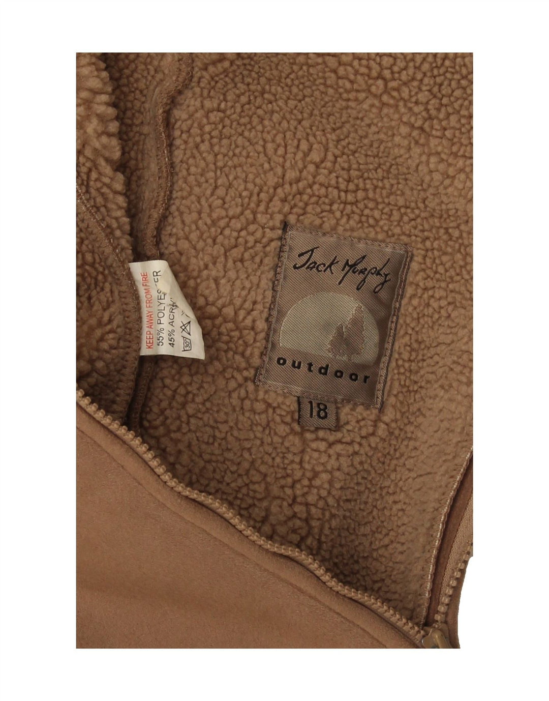 Womens Sherpa Jacket UK 18 XL Vintage Jack Murphy and Second-Hand Jack Murphy from Messina Hembry 