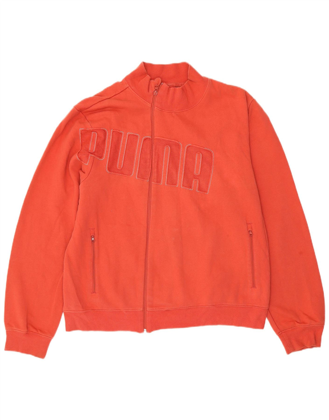Puma Hombre Gráfico Chándal Top Chaqueta XL Naranja Algodón