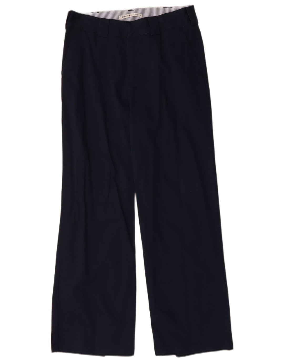 TOMMY HILFIGER Pantalones chinos con corte de bota para mujer US 12 Large W32 L30 Azul marino