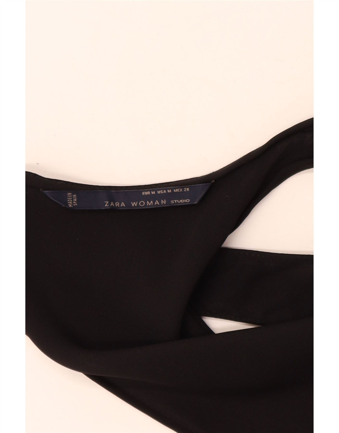 Zara Mujer Mono Sin Mangas UK 44 Medium Viscosa Negra