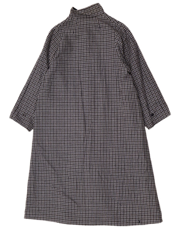 Abrigo reversible vintage para mujer UK 18 XL Espiga azul marino