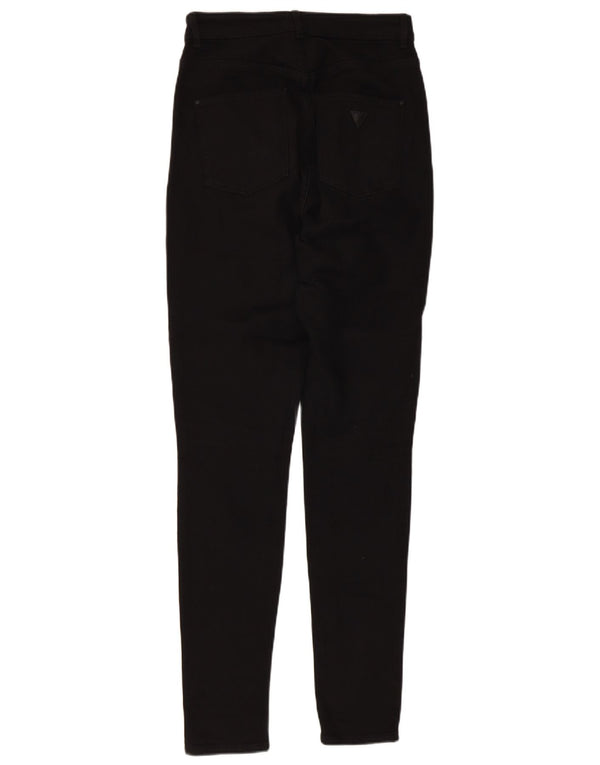 Guess Womens High Rise Skinny Jeans W27 L29 Black Cotton