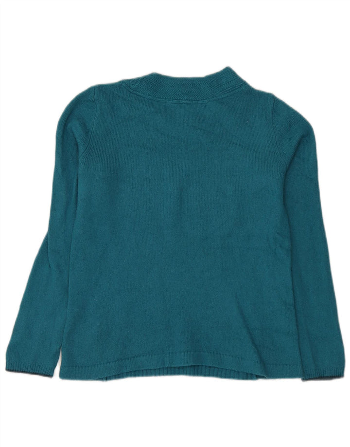 White Stuff - Jersey de cuello redondo para mujer, talla 40, viscosa azul medio