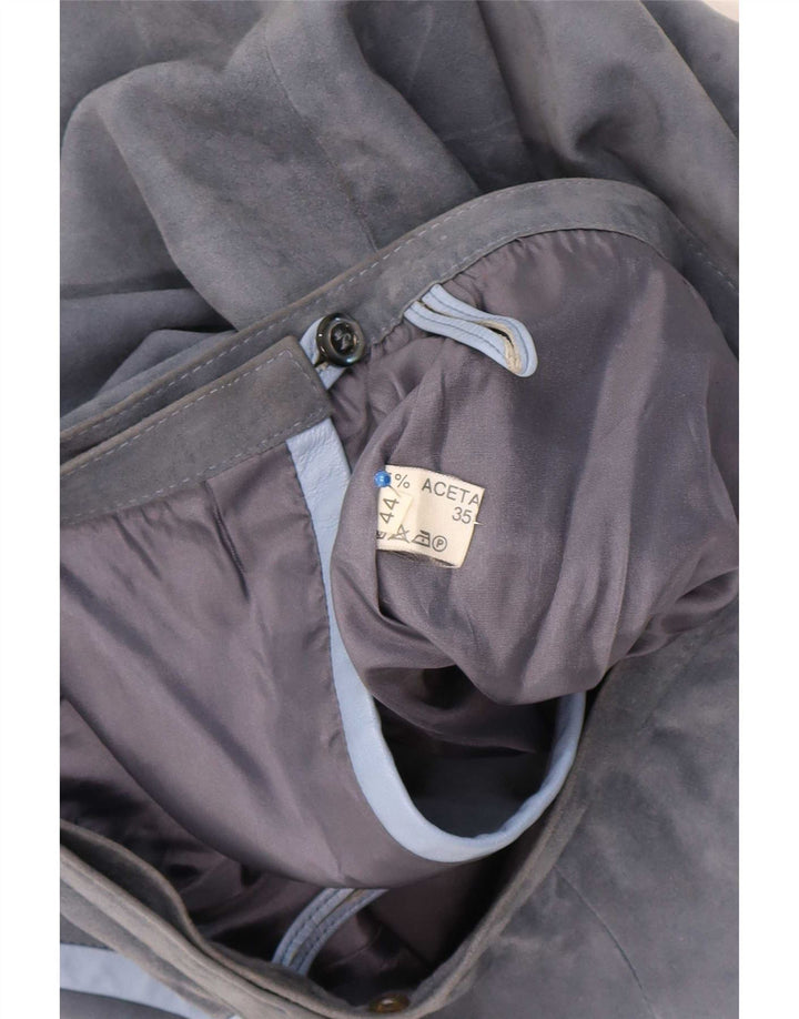 Falda cruzada vintage para mujer IT 44 Mediana W25 Acetato gris