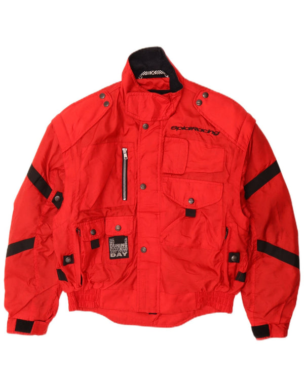 Spidi Chaqueta de carreras estilo motor para hombre UK 36 Small Red Colourblock Poliamida