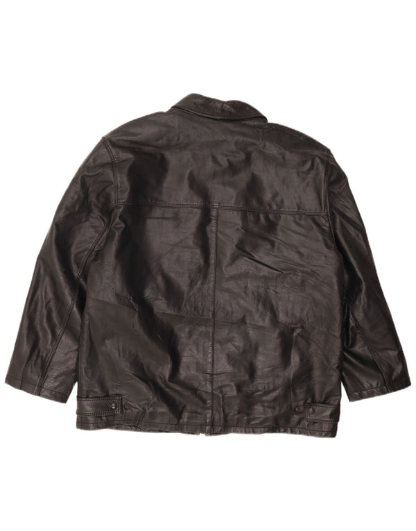 ROBRIK Chaqueta de cuero para hombre IT 52 XL Cuero negro