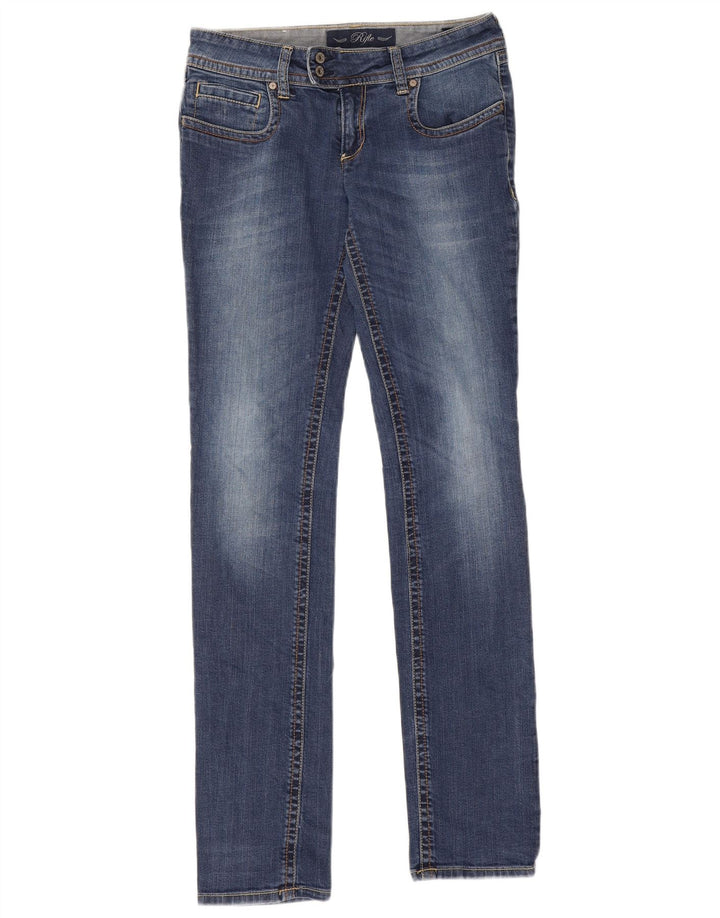 Vaqueros ajustados para mujer Rifle W29 L33 Algodón azul