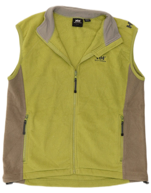 HELLY HANSEN Chaleco polar para mujer UK 46 Grande Verde Colorblock Poliéster