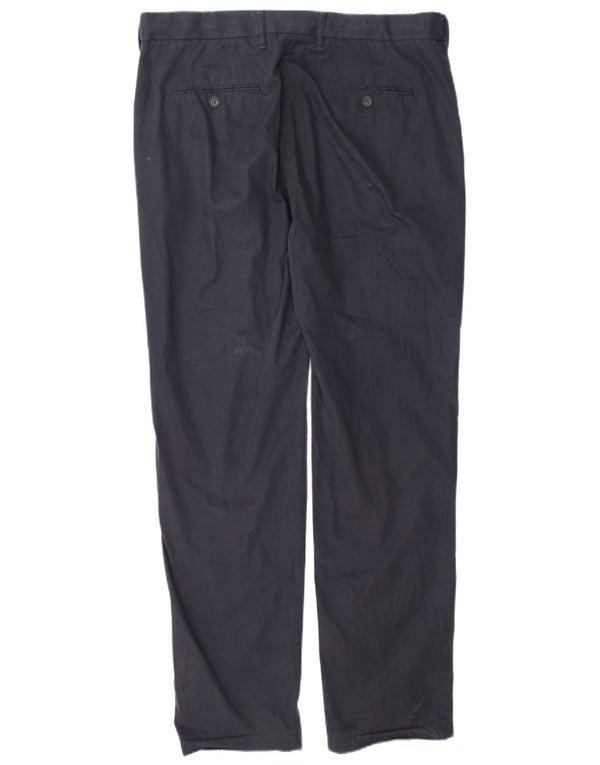 Marks & Spencer Pantalones chinos rectos para hombre W34 L33 Algodón azul marino
