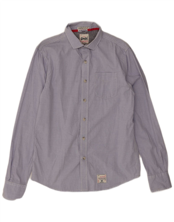 Camisa Superdry para hombre de algodón con rayas diplomáticas azules grandes