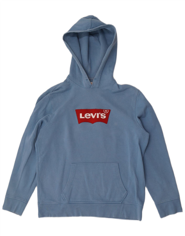 Levi's Hombre Sudadera Con Capucha Gráfica Jersey Grande De Algodón Azul