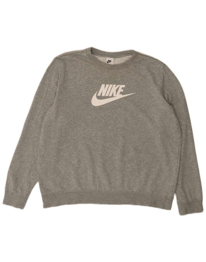 Nike Sudadera extragrande con gráfico para mujer UK 40 XL Gris moteado