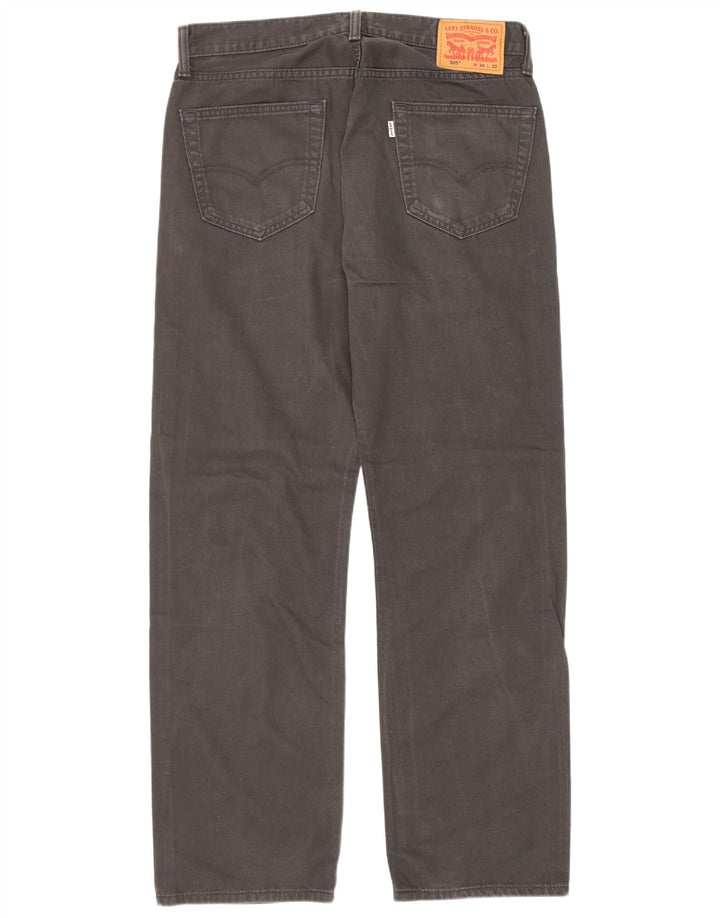 Levi's Vaqueros rectos 505 para hombre W34 L32 Algodón gris