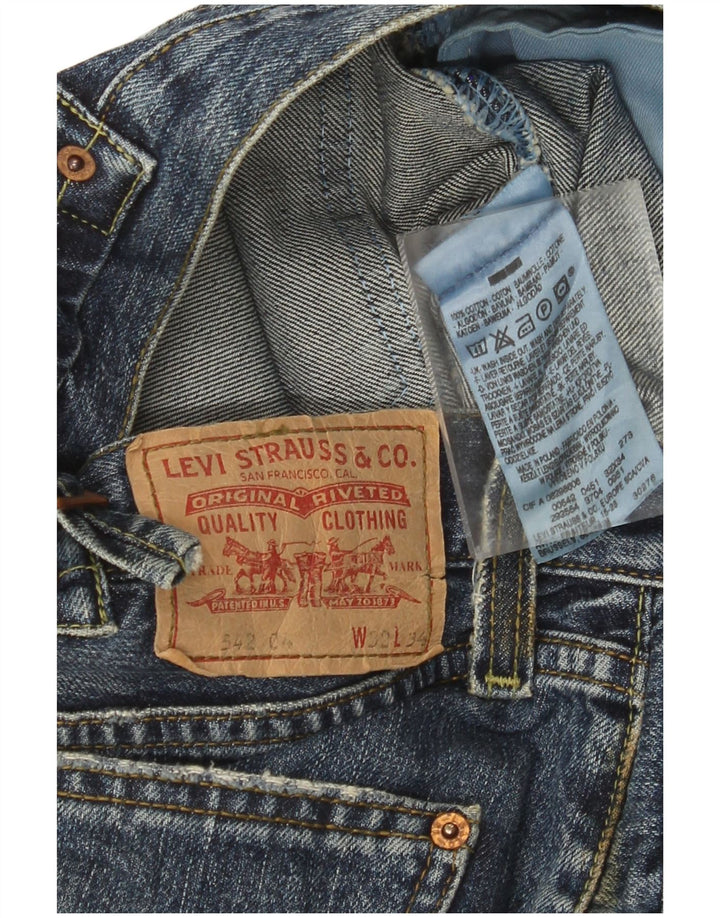 Levi's Hombre 542 Vaqueros Bootcut Desgastados W32 L34 Algodón Azul