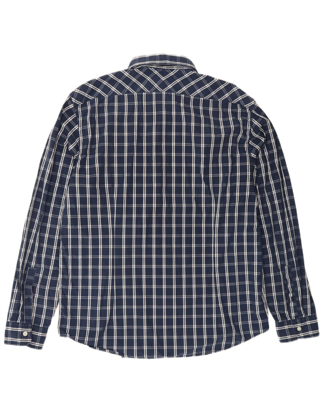 ESPRIT Camisa de hombre XL Azul marino Cuadros Algodón