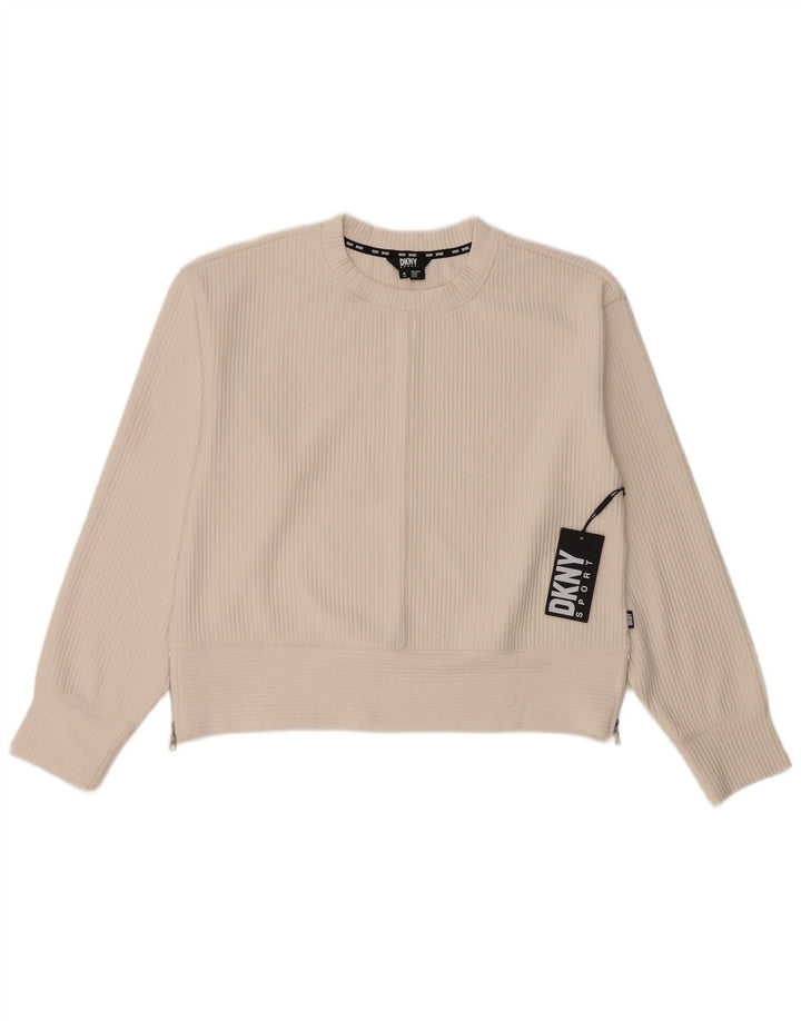 Dkny Sudadera para mujer Jumper UK 14 Medio Off White Poliéster