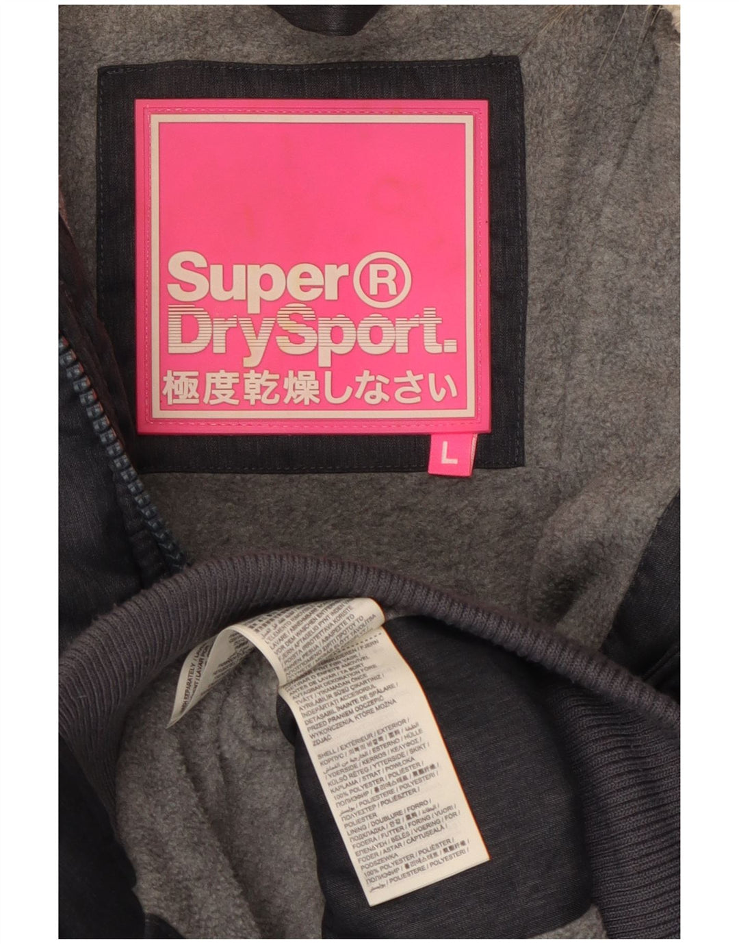 SUPERDRY Chaqueta acolchada con capucha para mujer UK 44 Grande Poliéster azul marino