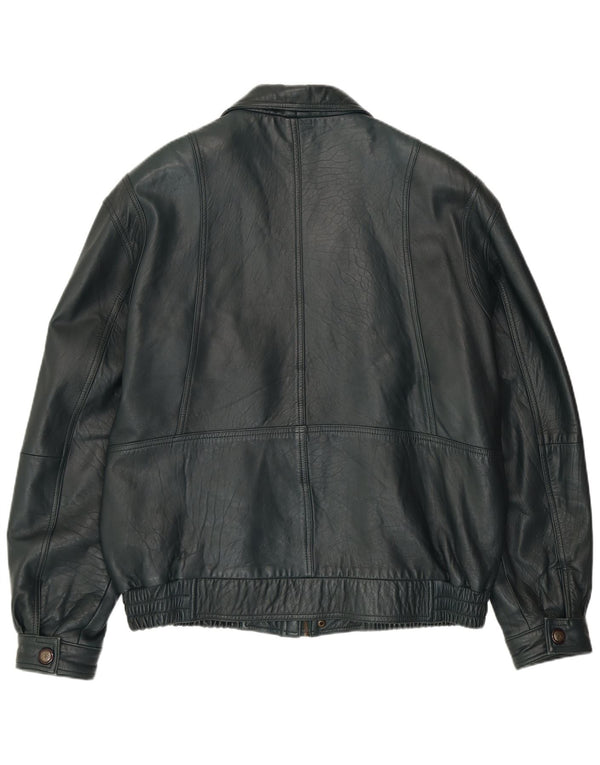 VINTAGE Chaqueta de cuero para hombre EU 56 3XL Cuero verde