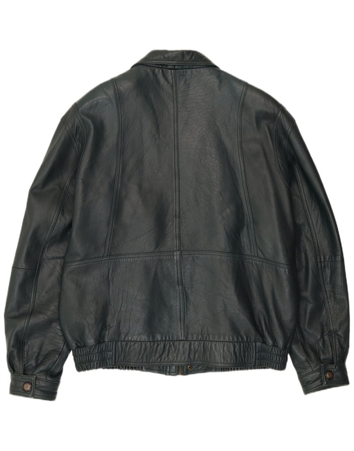 VINTAGE Chaqueta de cuero para hombre EU 56 3XL Cuero verde