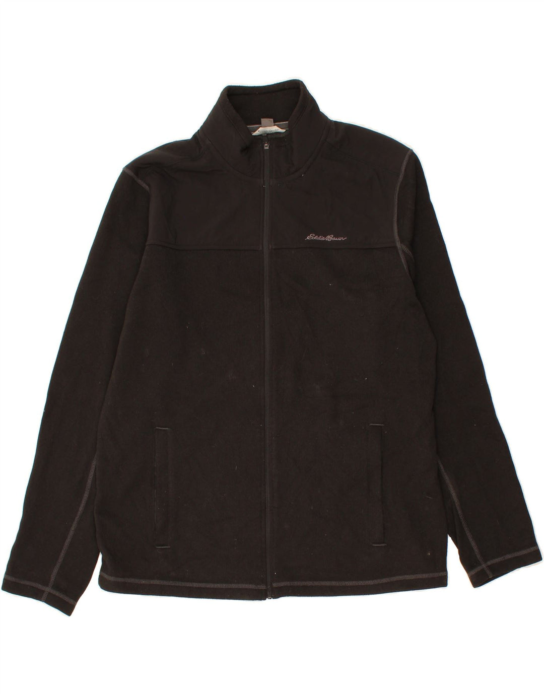 EDDIE BAUER Mens Tracksuit Top Jacket XL Black Polyester Vintage Eddie Bauer and Second-Hand Eddie Bauer from Messina Hembry 