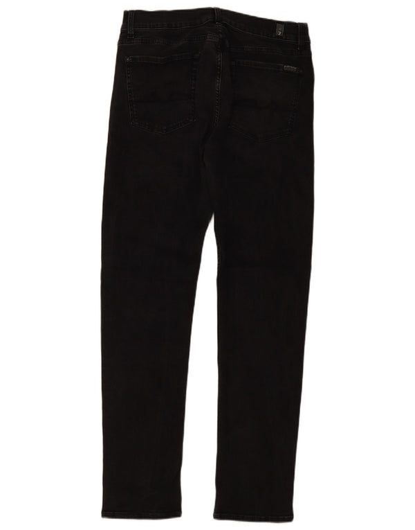 7 For All Mankind Vaqueros ajustados para hombre W34 L32 Algodón negro