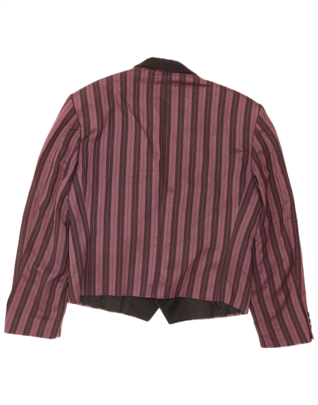 Vintage hombres doble pecho Blazer chaqueta Reino Unido 40 grande púrpura rayas