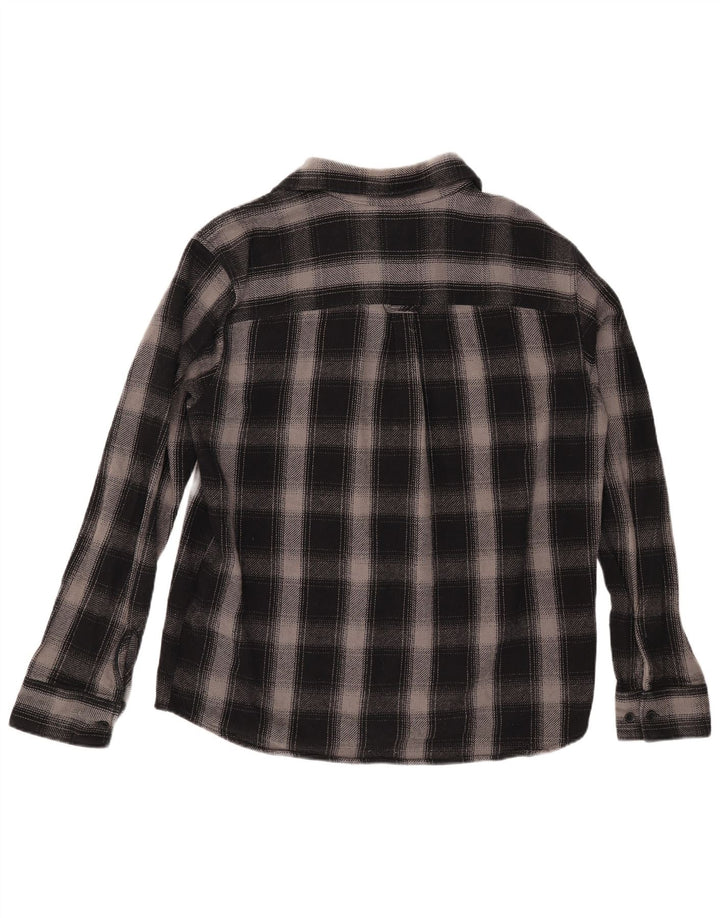 JACK & JONES Camisa de franela para hombre XL Black Check Cotton