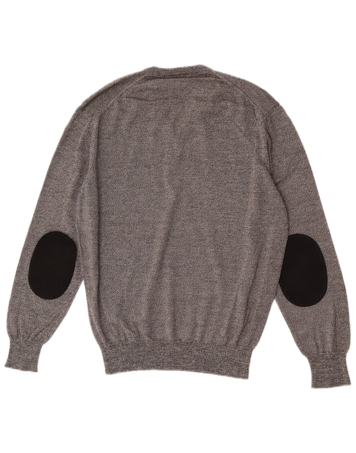 Valentino Jersey con Cuello en V para Hombre IT 48 Lana Merino Gris Medio