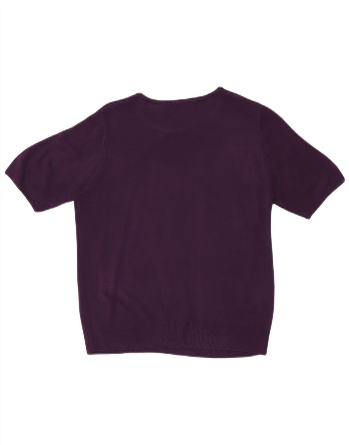 Marks & Spencer - Jersey con cuello barco para mujer, talla 40, color morado mediano