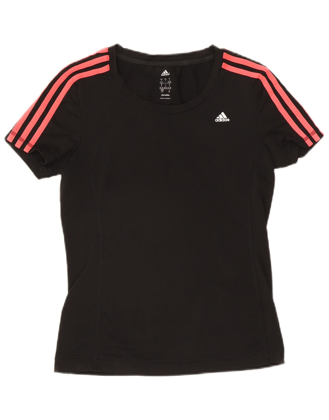 Adidas Mujer Climalite Camiseta Top UK 8/10 Pequeño Negro Poliéster