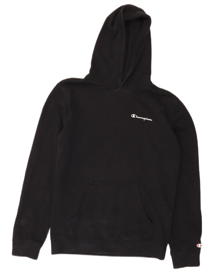 Champion Sudadera Con Capucha Para Hombre Jersey Pequeño De Algodón Negro