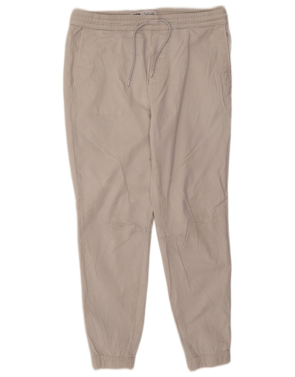 Zara Mens Joggers Chino Pantalones Grande W32 L28 Beige