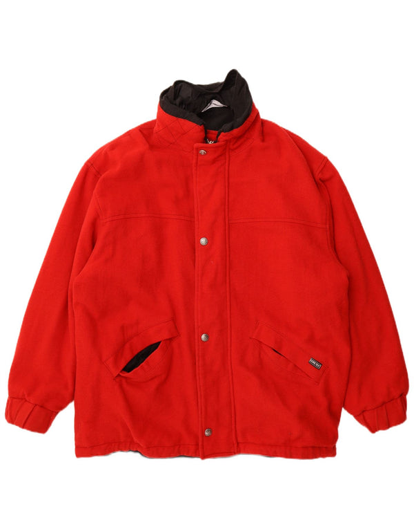 Vintage hombres Gore-Tex gráfico chaqueta reversible Reino Unido 40 poliamida roja grande