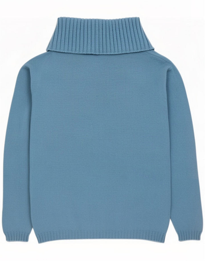 Guess Jersey con cuello vuelto para mujer Talla 3 Small Blue Wool