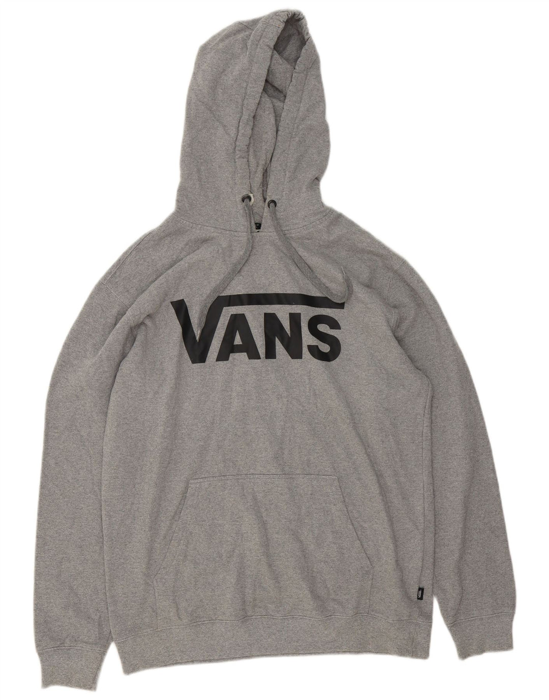 Vans Hombre Sudadera Con Capucha Gráfica Jersey Grande Gris Algodón