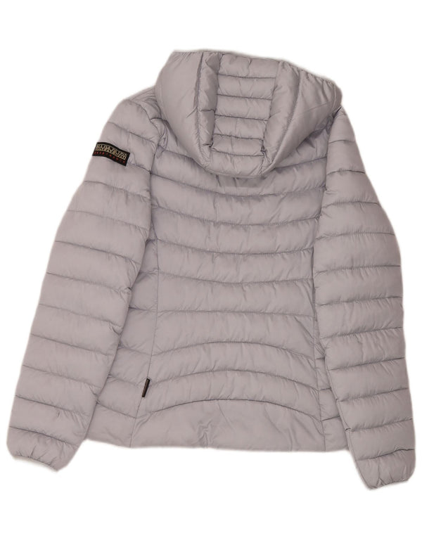 Napapijri Chaqueta acolchada con capucha Geographic para mujer UK 44 Gris medio