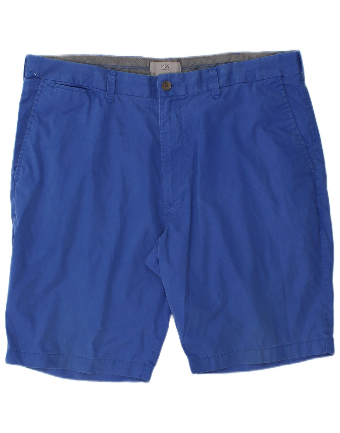 Marks & Spencer Pantalones cortos chinos para hombre W38 XL Algodón azul