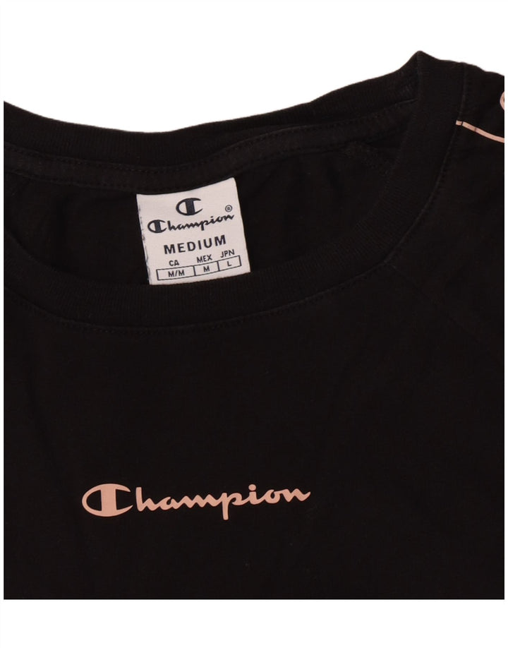 Champion Top gráfico para mujer de manga larga UK 42 Medium Black