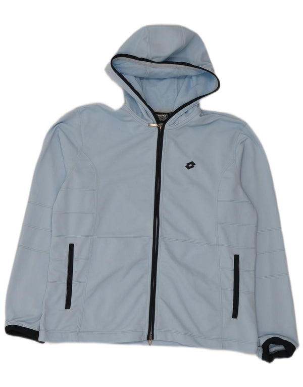 Lotto Chaqueta de chándal con capucha para mujer UK 44 Poliéster azul medio