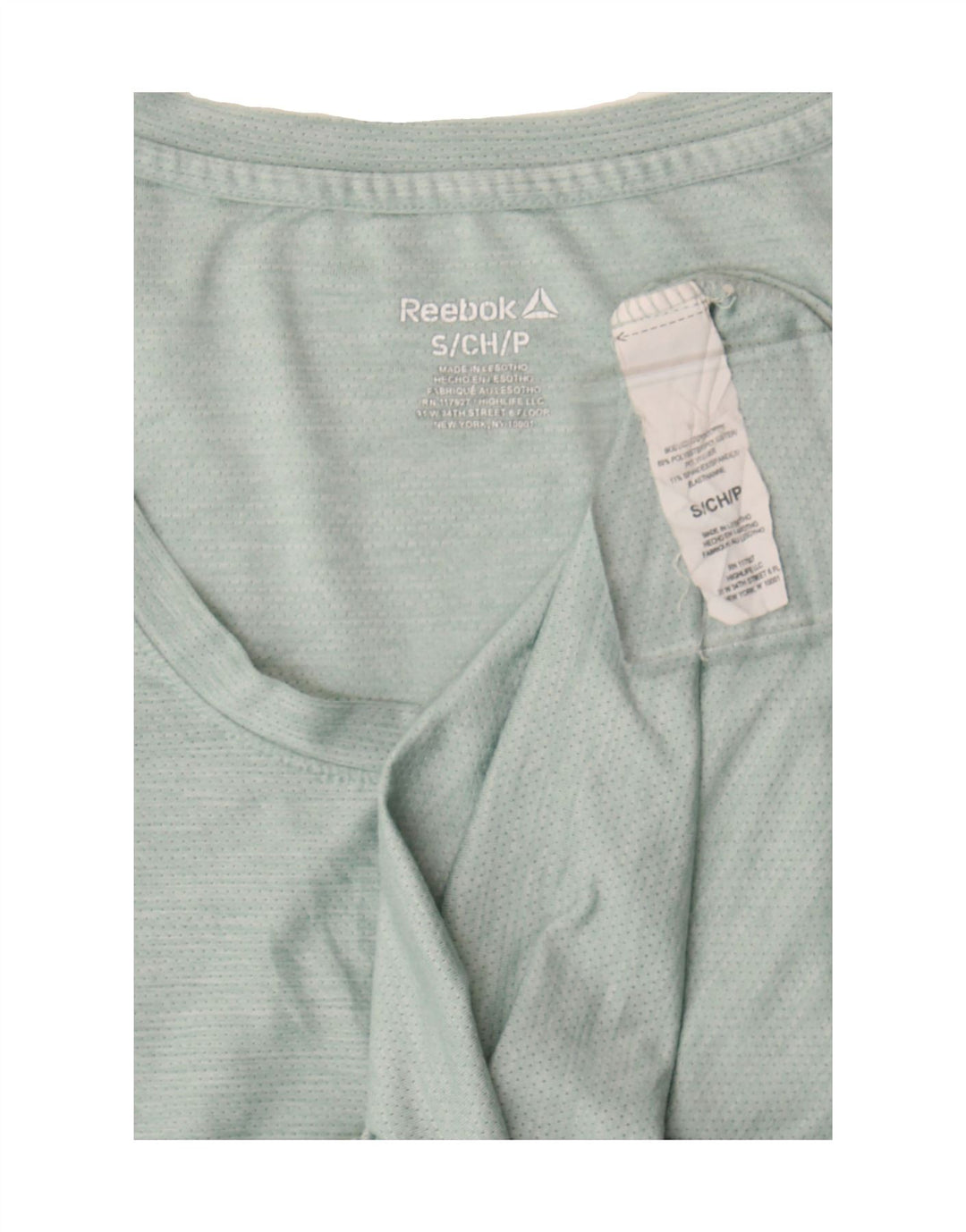 REEBOK Womens T-Shirt Top UK 10 Small Green Polyester Vintage Reebok and Second-Hand Reebok from Messina Hembry 