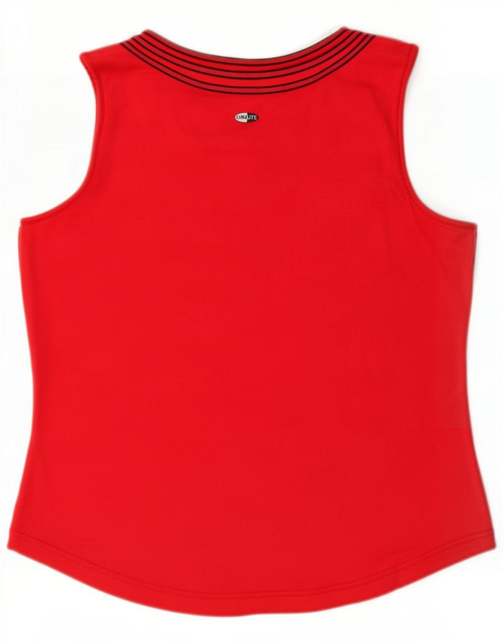 Adidas - Camiseta sin mangas para mujer, talla 40, talla grande, nailon rojo
