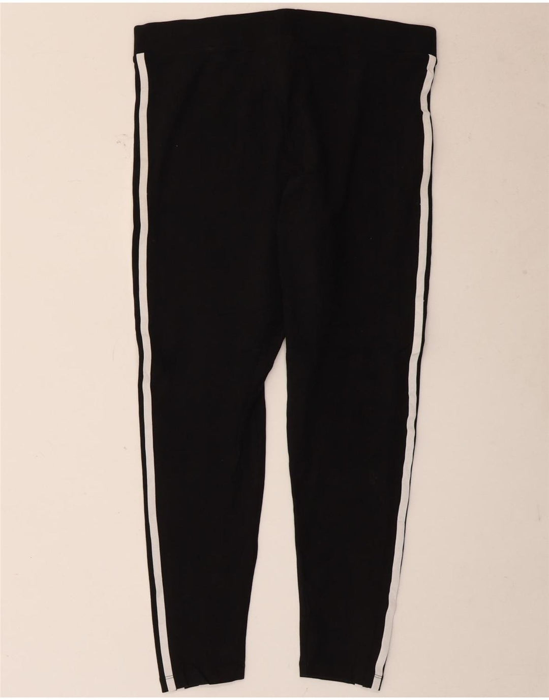 Adidas Womens Leggings UK 14 Large Black Cotton