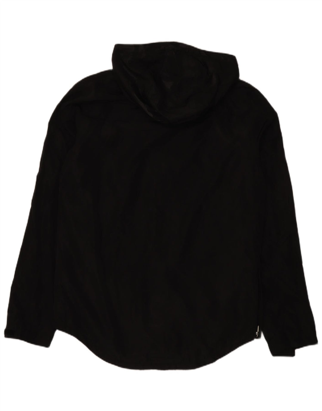Superdry Chaqueta impermeable con capucha para hombre, talla 40, poliéster negro grande