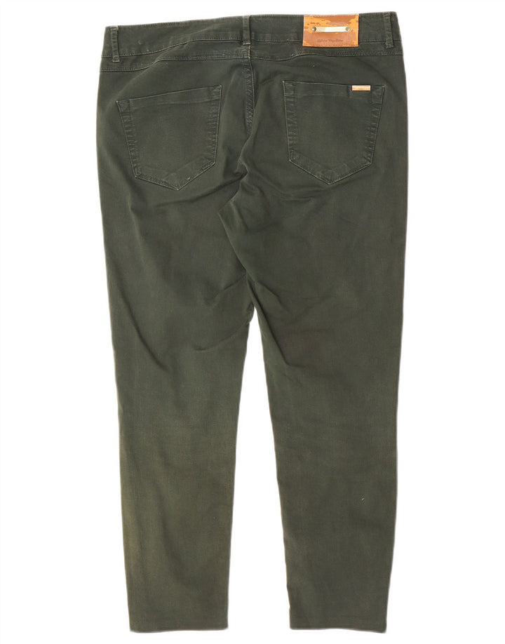 Zara Mujer Crop Slim Jeans EU 40 Medium W30 L24 Verde