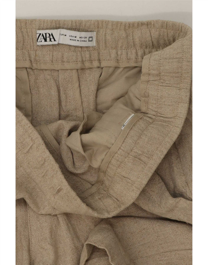 Zara Hombre Pantalones Cortos Casuales Mediano W31 Beige