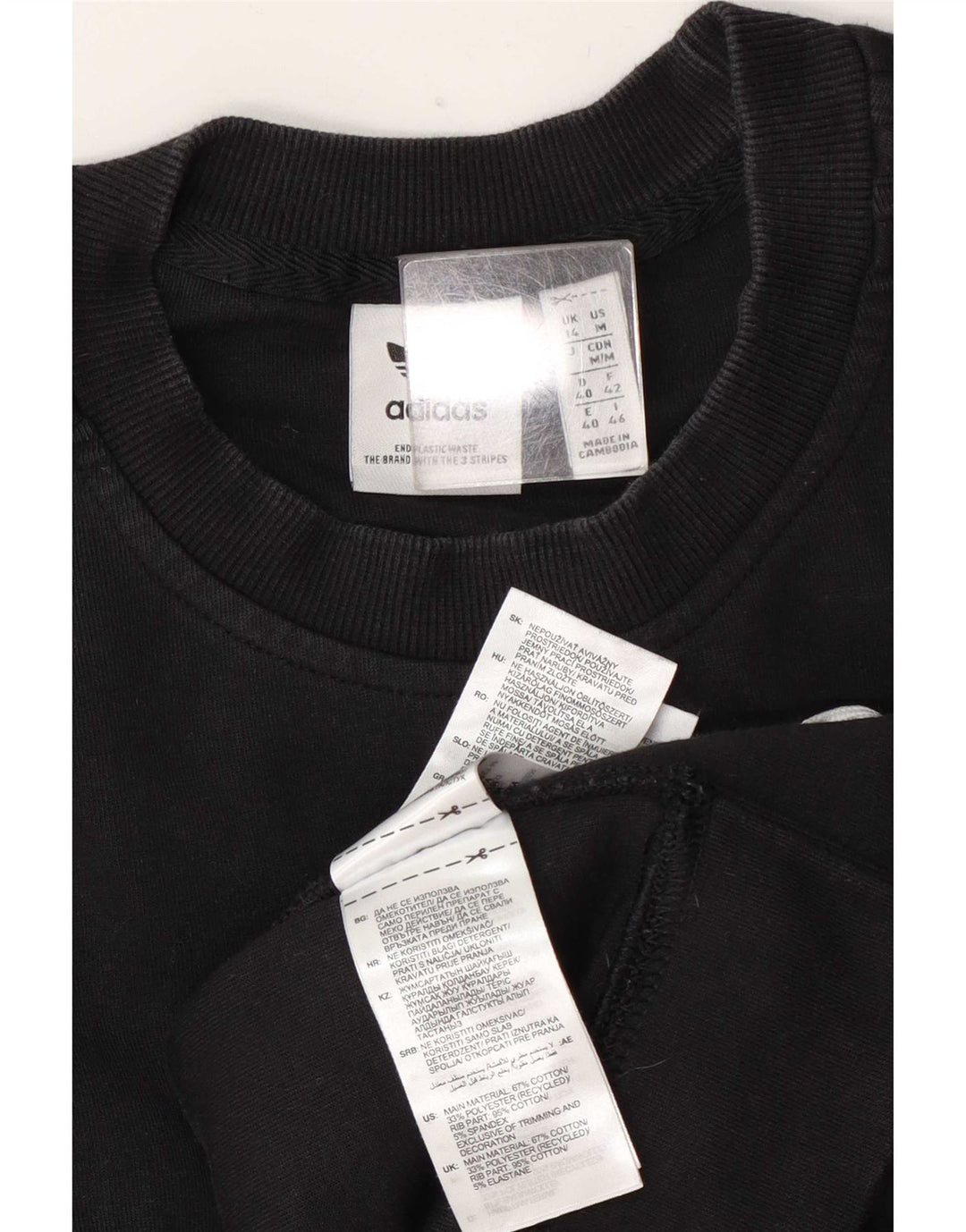 Adidas - Sudadera extragrande para mujer, talla 40, talla grande, algodón negro