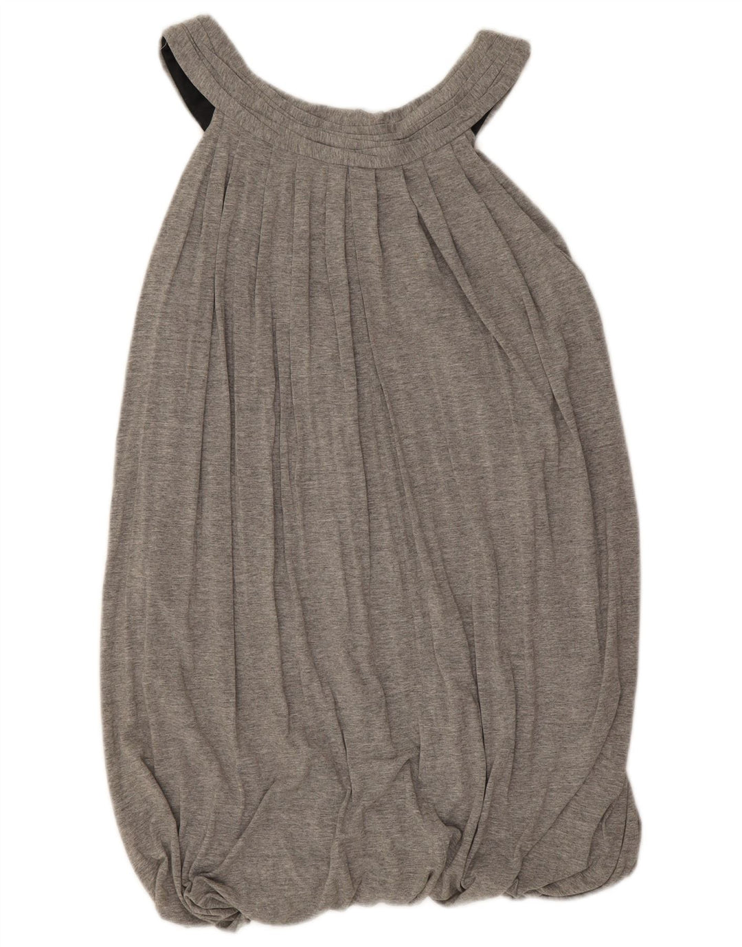 Zara Mujer Vestido Burbuja Sin Mangas UK 42 Viscosa Gris Medio